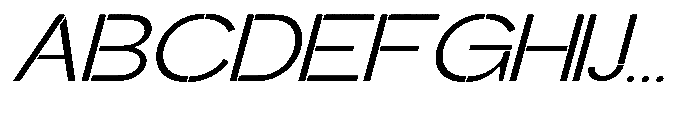 Glagent Stencil Ultra Expanded Slanted Font UPPERCASE