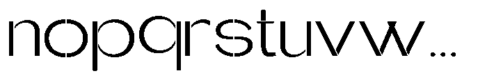 Glagent Stencil Ultra Expanded Font LOWERCASE