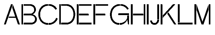 Glagent Stencil Variable Regular Font UPPERCASE