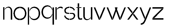 Glagent Stencil Variable Regular Font LOWERCASE