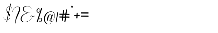 Glamour Script Font OTHER CHARS