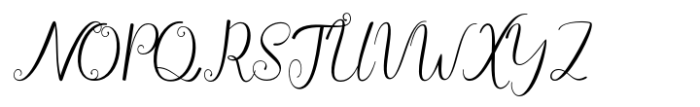 Glamour Script Font UPPERCASE