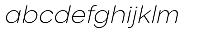 Glamure Extra Light Italic Font LOWERCASE