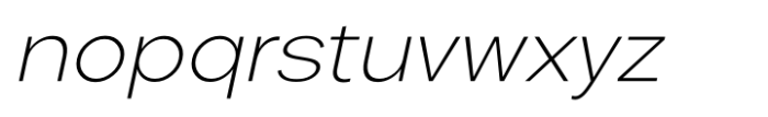 Glamure Extra Light Italic Font LOWERCASE