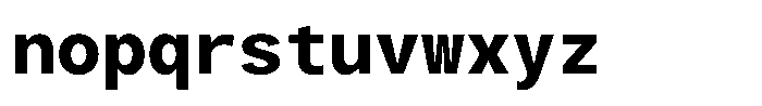 Glamure Mono Bold Font LOWERCASE