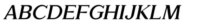 Glamure Serif Medium Italic Font UPPERCASE