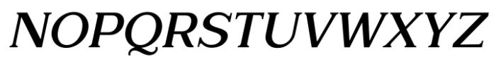 Glamure Serif Medium Italic Font UPPERCASE