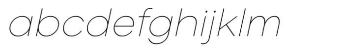 Glamure Thin Italic Font LOWERCASE