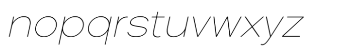 Glamure Thin Italic Font LOWERCASE