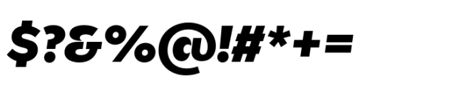 Glance Sans Black Italic Font OTHER CHARS