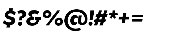Glance Sans Extrabold Italic Font OTHER CHARS