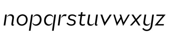 Glance Sans Regular Italic Font LOWERCASE