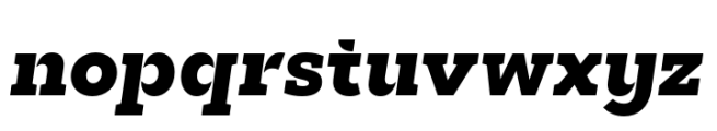 Glance Slab Black Italic Font LOWERCASE