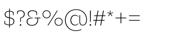 Glance Slab Extralight Font OTHER CHARS