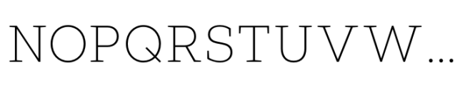 Glance Slab Extralight Font UPPERCASE