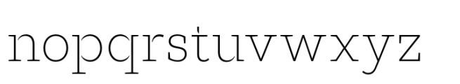 Glance Slab Extralight Font LOWERCASE