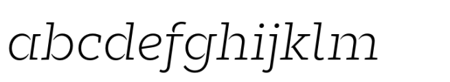 Glance Slab Light Italic FONT