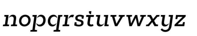 Glance Slab Medium Italic Font LOWERCASE