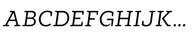 Glance Slab Regular Italic Font UPPERCASE