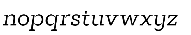 Glance Slab Regular Italic Font LOWERCASE