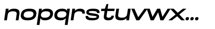 Glancyr Neue Expanded Oblique Font LOWERCASE