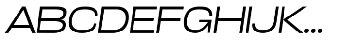 Glancyr Neue Extra Light Expanded Oblique Font UPPERCASE