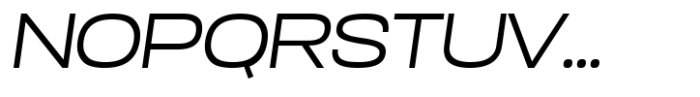 Glancyr Neue Extra Light Expanded Oblique Font UPPERCASE