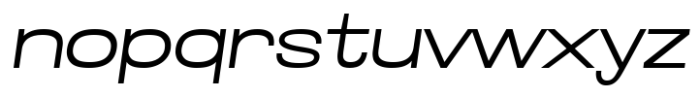 Glancyr Neue Extra Light Expanded Oblique Font LOWERCASE