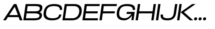 Glancyr Neue Light Expanded Oblique Font UPPERCASE