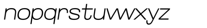 Glancyr Thin Oblique Font LOWERCASE