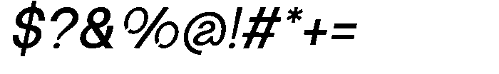 Glanzyo Italic Font OTHER CHARS