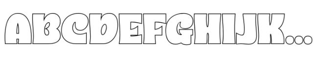 Glasfur Outline Font UPPERCASE