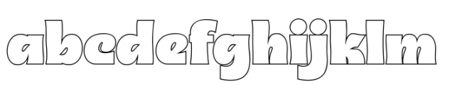 Glasfur Outline Font LOWERCASE