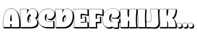 Glasfur Shadow Font UPPERCASE