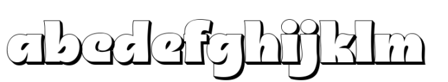 Glasfur Shadow Font LOWERCASE