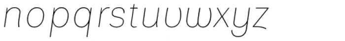 Glatt Pro Italic Thin Font LOWERCASE