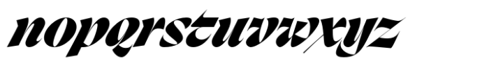Glazier Black Italic Font LOWERCASE