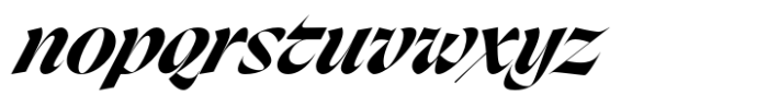 Glazier Bold Italic Font LOWERCASE