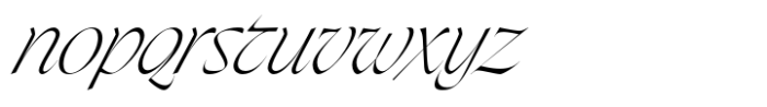 Glazier Thin Italic Font LOWERCASE