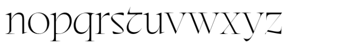 Glazier Thin Font LOWERCASE