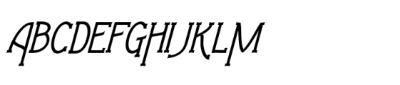 Gleams Serif Display Italic Font UPPERCASE