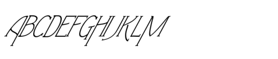 Gleams Serif Display Light Italic Font UPPERCASE