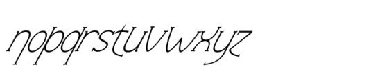 Gleams Serif Display Light Italic Font LOWERCASE