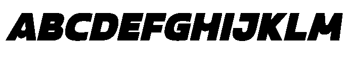 Gleh Extra Bold Slanted Font UPPERCASE