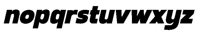 Gleh Extra Bold Slanted Font LOWERCASE