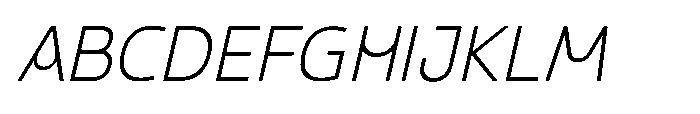 Gleh Light Slanted Font UPPERCASE