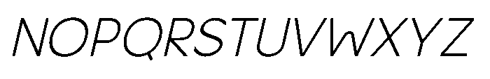 Gleh Light Slanted Font UPPERCASE