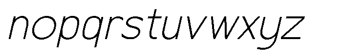 Gleh Light Slanted Font LOWERCASE