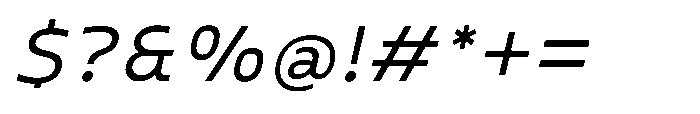 Gleh Slanted Font OTHER CHARS