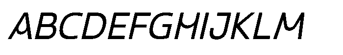 Gleh Slanted Font UPPERCASE